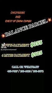 1.1K views | BALANCE PARCEL❗❗❗ CHEIFAROBE AND CHEST OF DRAW COMBO...