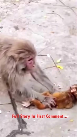 Deep in the jungle, where every monkey relies on the warmth and protection of its troop, one tiny baby sat alone, abandoned and unloved. The little monkey had been born into a world where survival depended not just on strength but also on the bonds of family. Yet, for some reason, this baby had been rejected—not just by its mother but also by the other monkeys around it. | Mini Monkey action