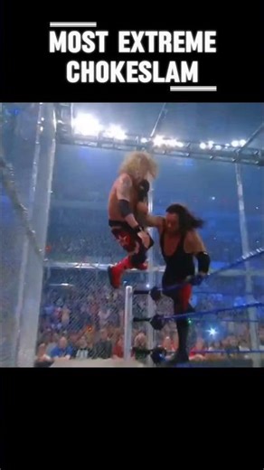 Chokeslam, but they get increasingly more extreme 😳 #wwe #undertaker #chokeslam