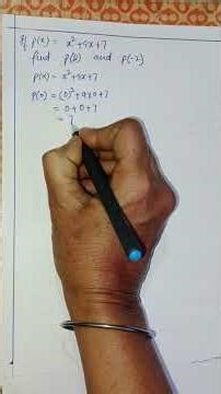 If p(x)=x^2+9x+7 Find p(0) and p(-2)