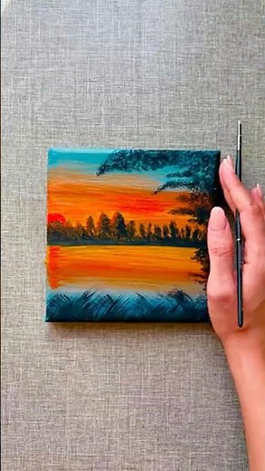 Easy Way to Paint a Forest Painting for Beginners 🌳✨