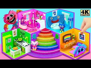 Build 5-Color Miniature House with 5 Most Special Room from Cardboard ❤️ DIY Miniature House