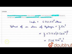 The unit of length convenint on the atomic scales is known as an angstrom and is denoted