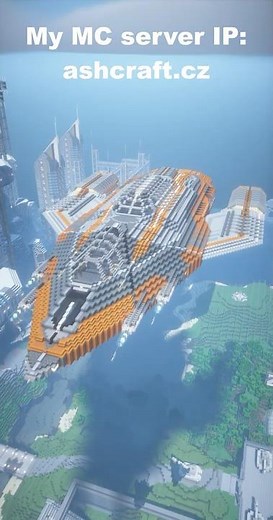 Futuristic Space Ship Build in Minecraft! #minecraftbuild
