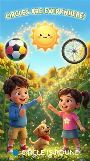 🔵 Learn Circle Shapes for Kids | Circle World Adventure with Appilo Boy & Buddy #shortsviral #kids