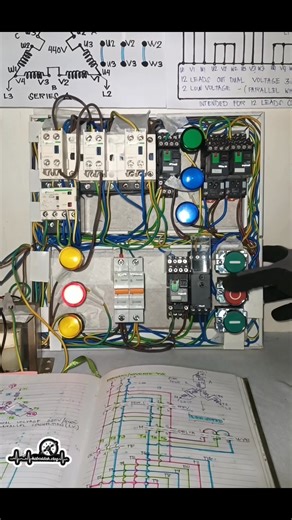 motor control circuit, forward & reverse "WYE/DELTA" connection... | kabestdak • vlog