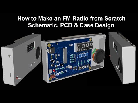 How to Make an FM Radio from Scratch | Full Tutorial with Schematic, PCB & Case |PCB design Easyeda