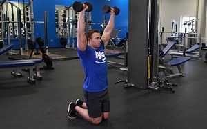 Kneeling Dumbbell Hold to Stand