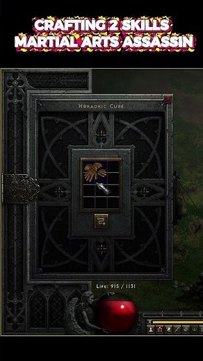 CRAFTING 2 SKILLS MARTIAL ARTS ASSASSIN #diablo2resurrectedbuild #diablo2r