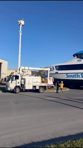 48K views · 755 reactions | We’re one step closer to cruising the Fiji Islands with the Yasawa Flyer III!  ️She is making her way out of the shed and soon, into the water for her sea trials! Watch this space for more updates! ✨ | South Sea Cruises | Facebook
