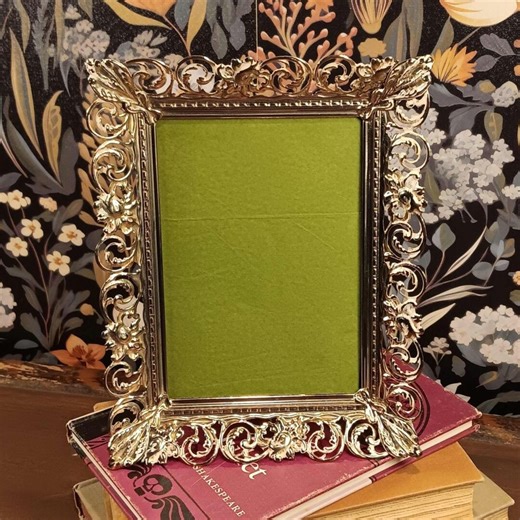 Vintage Ornate Gold Tone Filigree 5" X 7" Picture Frame | French Provincial Gallery Wall Decor - Etsy