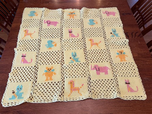 Vintage Baby Afghan - Etsy