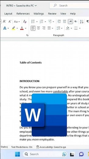 How to Insert Table of Contents in Microsoft Word without Page Numbers - Only Headings