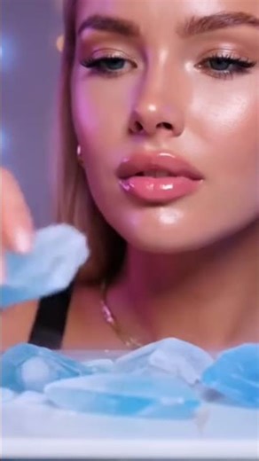 This Glacier Bite Sounds TOO Satisfying 🔊❄️🤤” #asmr #iceeating #glacier #satisfying #aiasmr #shorts