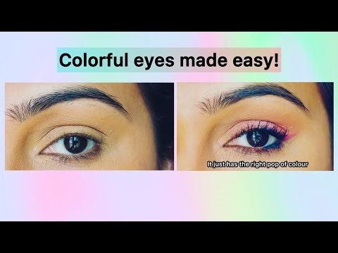 Step by step Colorful eye makeup - Beginner Friendly #EyeMakeup #ColorfulMakeup #EasyMakeup