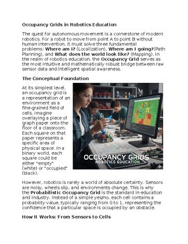 Occupancy Grids in Robotics Education - Reading Passage and x 10 Questions