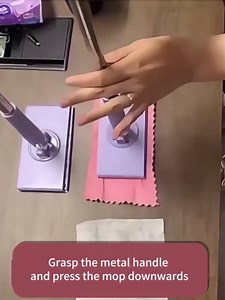 Snap Grip Mini Mop, Cloth Changing Mini Mop, Zero Touch M-ini M-op + Magic Cleaning Cloth*5, Retractable Gap Dust Cleaner Flat Mops with Locking Head, Wet & Dry