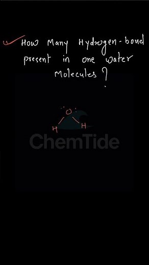 Number of Hydrogen Bonds Formed by Water #jeeproblems #education #jeebatch #medicalentrance #maths