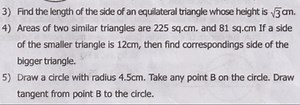 3) Find the length of the side of an equilateral triangle whose... | Filo