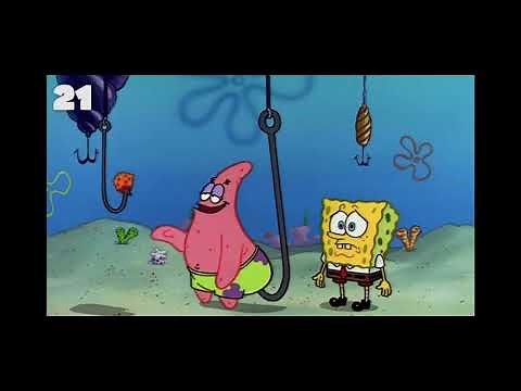 SpongeBob SquarePants (Patrick playing with fishing hooks) AJS #fishing