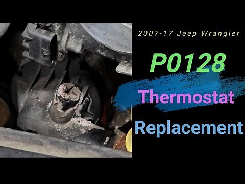 Diagnose & Replace a Bad Thermostat 07-17 Jeep Wrangler 3.6l P0128 Check Engine light FIX