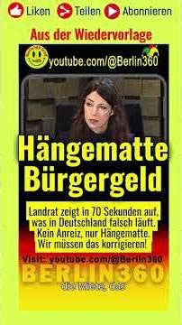 🤡🚨#Bürgergeld #Sozialsystem #Landrat #Fairness #Ukraine #Migration #Hängematte #Wirtschaft #afd