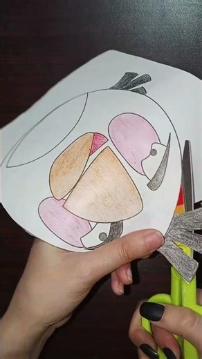 Angry Birds Drawing Paper Cutting ✂️ #shorts #youtubeshorts #drawing #cuttingskills #asmr