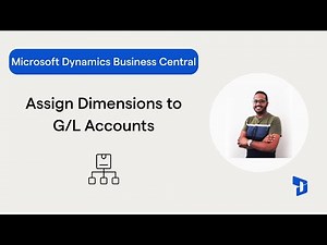 How to assign dimensions to a G/L account in Business Central