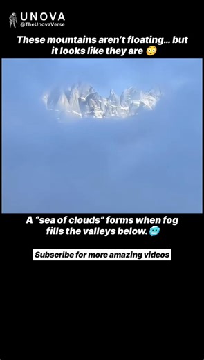 Mountains Floating Above a Sea of Clouds ☁️🏔️