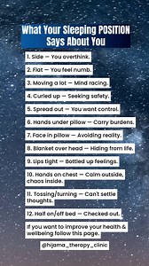 181K views · 535 reactions |  Your sleeping position can reveal surprising things about your mindset and emotions – from seeking safety to carrying hidden burdens! 樂 @hijama_therapy_clinic #SleepPosition #SleepPsychology #Wellness #MentalHealth #SleepTips #HealthySleep #MindBodyConnection #SelfAwareness #Wellbeing #SleepHabits | Hijama Therapy Clinic | Facebook