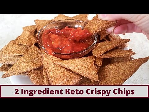 Amazing 2 Ingredient Crispy Keto Tortilla Style Chips (Nut Free, Gluten Free, No Eggs, No Cheese)