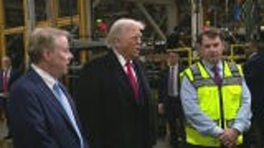 Trump at Ford plant: No offense to Canada, I want to build cars here