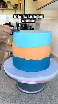 Easy Fault Line Buttercream Cake – Step by Step! #cakedecorating#baker