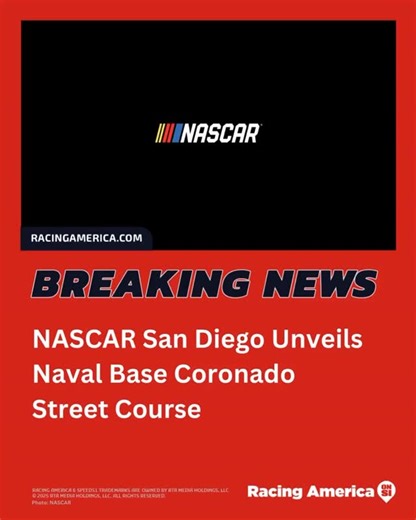 San Diego, start your engines. Take a flyover of the course layout for NASCAR’s 2026 street race. | Racing America