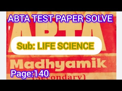 ABTA test paper. Life science page number 140