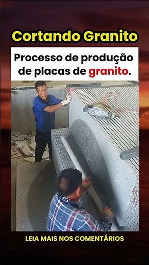 O processo de produção de placas de granito ⛏️