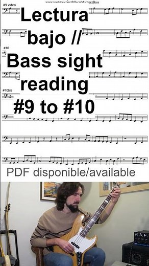 Daily sight-reading exercise for bass. Ejercicio diario de lectura #basspractice