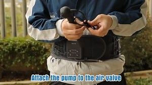 Cordless Heating Decompression Back Belt for Lower Back Pain Relief, Inflatable Lumbar Traction Device with Heating Pad Powered by 4000mAh Rechargeable Battery, One Size Fits 29-49 Waist