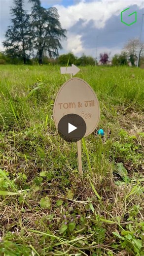 🐣 What if creativity also embraced the colors of Easter? For the occasion, we came up with small wooden signs to guide the egg hunt, made using our LS900 laser table and our Laser Wood material… | Gravotech Australia