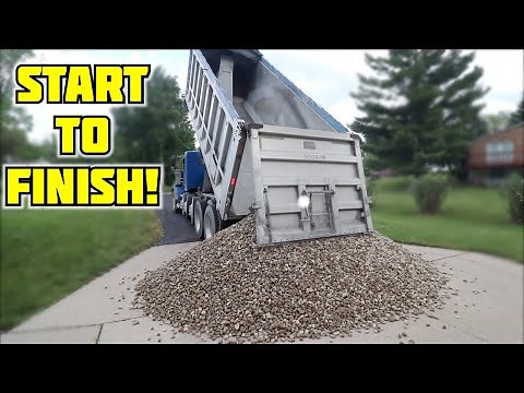 Installing RIVER ROCK in LANDSCAPING and MORE! Using a DITCH WITCH SK600!