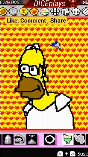 Drawing Homer Simpson in Mario Paint! 🍩 Nintendo Switch Online