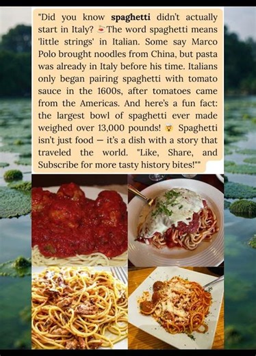 The Surprising Origins of Spaghetti 🍝 | Food History Shorts #didyouknow #funfacts #yutubeshorts