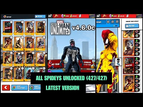 Spider-Man Unlimited v4.6.0c All Spideys Unlocked Mod Apk Latest Android Gameplay (60 FPS)