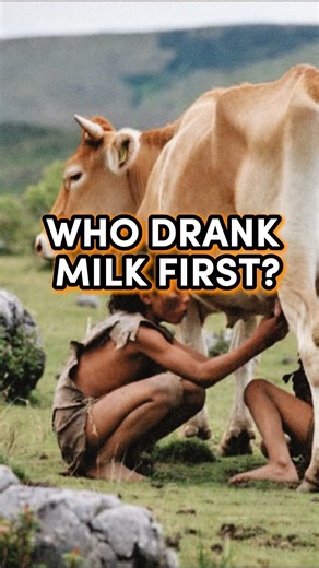 GENIUS OR CRAZY? THE FIRST HUMAN WHO DRANK MILK. #shorts