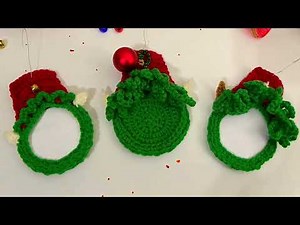 Crochet Photo Frame Ornaments Boy & Girl