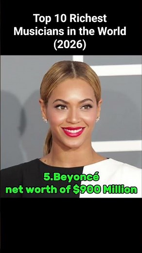 Top 10 Richest Musicians in the World (2026) #fifaworldcup #powerranking #top #viral #topscorers