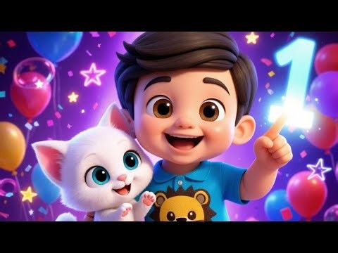 Counting Number 1 with kitten | Nursery Rhyme | Cute Kitten Video | One Little Kitten Song