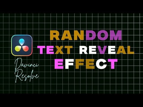 Random Text Reveal Effect Using Follower Modifier in DaVinci Resolve