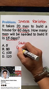 3.2K views · 34 reactions | Algebra Problem (Inverse Proportion) #maths #mathtutor #mathreview #virals #viralvideo | Math Teacher Mario | Facebook