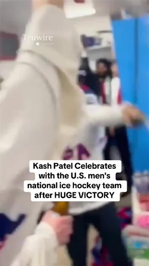 Kash Patel Celebrates with the United States men's national ice hockey team After HUGE Victory Over Canada 🇺🇸